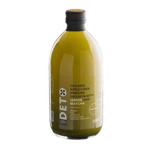 DETO Bio szűretlen almaecet fúzió matcha teával és citrommal "anyaecettel" 500ml
