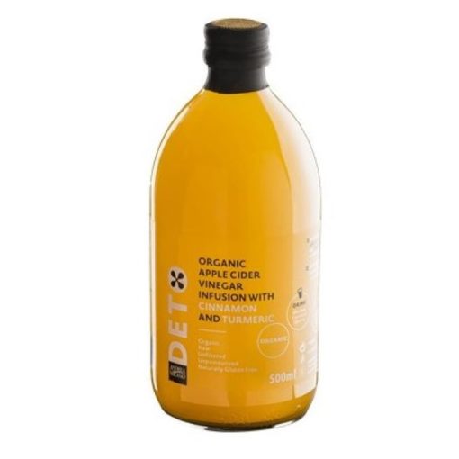 DETO Bio szűretlen almaecet fúzió kurkumával és fahéjjal "anyaecettel" 500ml